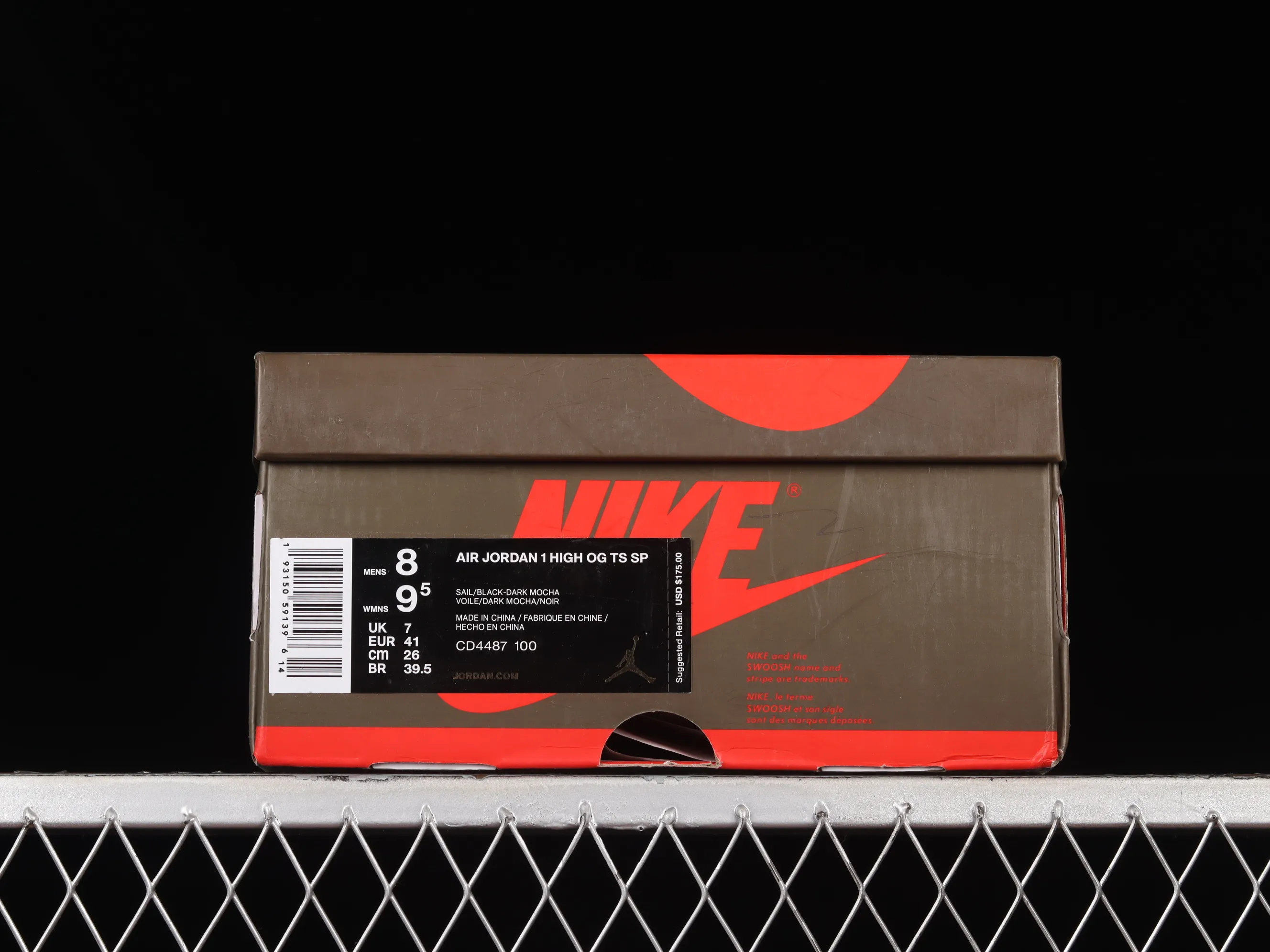 All Categories Air Jordan Jordan Series Basketball Shoes Air Jordan 1 High LW Version Travis Scott x Air Jordan 1 High OG AJ1 Reverse Hook Limited Edition CD4487-100